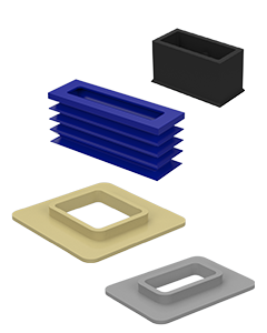 Ventosas rectangulares