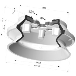 Ventosa 1.5 Fuelles Serie PBG Ø 115MM