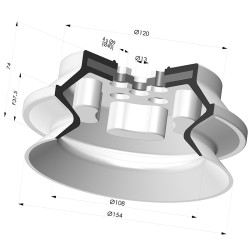 Ventosa 1.5 Fuelles Serie PBG Ø 154.1MM