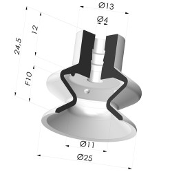 Ventosa 1,5 Fuelles Serie 1 Ø 26 MM