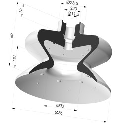Ventosa 1.5 Fuelles Serie 1 Ø 85MM