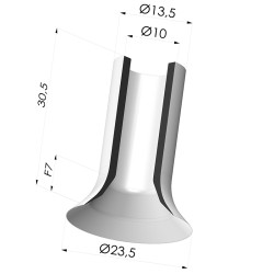 Ventosa  plana  Serie 7 Ø 23MM