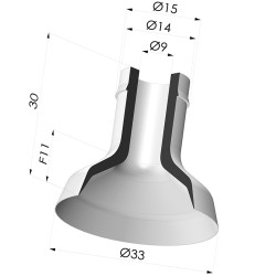 Ventosa Plana Serie 7 Ø 33MM