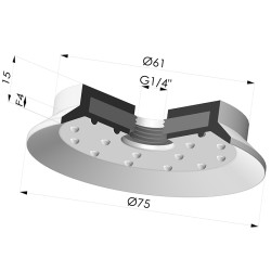 Ventosa Plana Serie 7SB Ø 75MM