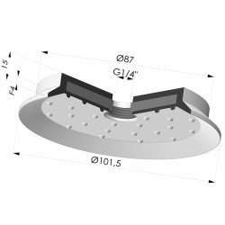 Ventosa Plana Serie 7SB Ø 101.5MM