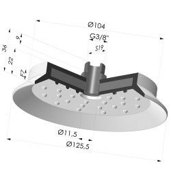 Ventosa Plana Serie 7SB Ø 125.5MM con insiertoG3/8"