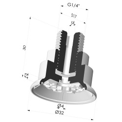 Ventosa plana Serie 7R Ø 32MM