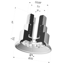 Ventosa plana Serie 7R Ø 32MM