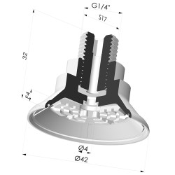 Ventosa plana Serie 7R Ø 42MM