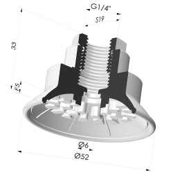 Ventosa plana Serie 7R Ø 52MM
