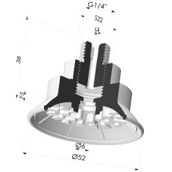 Ventosa plana Serie 7R Ø 52MM