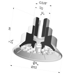 Ventosa plana Serie 7R Ø 52MM