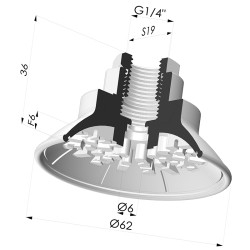 Ventosa plana Serie 7R Ø 62MM