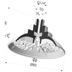 Ventosa plana Serie 7R Ø 82MM