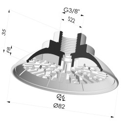 Ventosa plana Serie 7R Ø 82MM