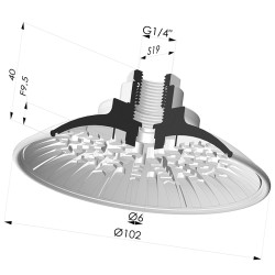 Ventosa plana Serie 7R Ø 102MM