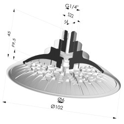 Ventosa plana Serie 7R Ø 102MM