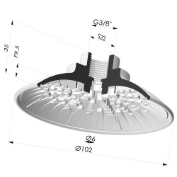 Ventosa Plana Serie 7R Ø 102MM