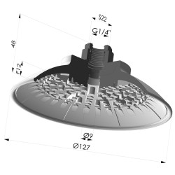 Ventosa Plana Serie 7R Ø 127MM