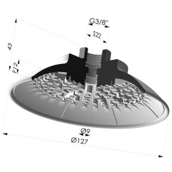 Ventosa Plana Serie 7R Ø 127MM