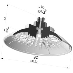 Ventosa Plana Serie 7R Ø 127MM