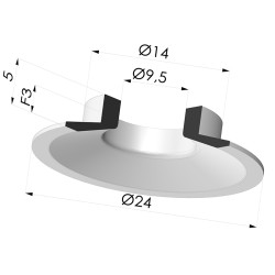 Ventosa Plana Serie 7 Ø 24MM