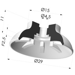 Ventosa  Plana Serie 7 Ø 29MM