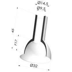 Ventosa  plana  Serie 7 Ø 32MM