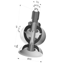 Ventosa Plana Serie 7 Ø 35MM