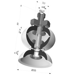 Ventosa Plana Serie 7 Ø 35MM