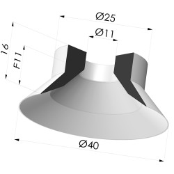 Ventosa Plana Serie 7 Ø 40MM