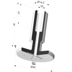 Ventosa plana Serie 7 Ø 40,2MM