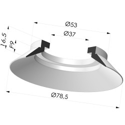 Ventosa plana Serie 7 Ø 78.5MM