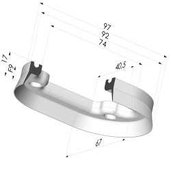 Ventosa ovalada Serie 4 97 x 65 MM
