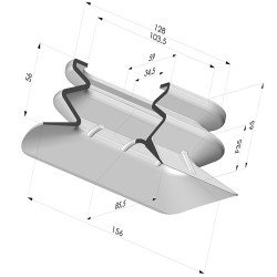 Ventosa Oval Serie 4PA 156x85.5MM