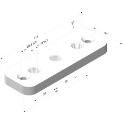 Placa de fijación para sistema de agarre por vacío Serie CVM