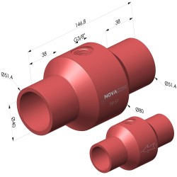 Venturi Transportes neumáticos Serie  TP - Øint 40MM