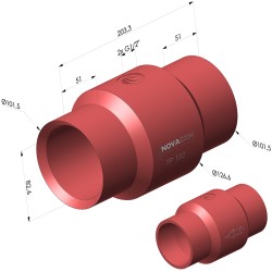 Venturi Transportes neumáticos Serie  TP - Øint 82.6MM