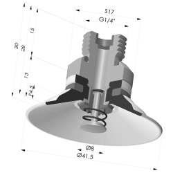 Ventosa Plana Serie 9 Ø 41.5MM