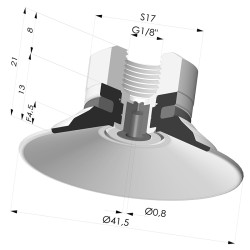 Ventosa Plana Serie 9 Ø 41.5MM
