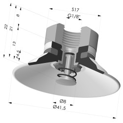 Ventosa Plana Serie 9 Ø 41.5MM