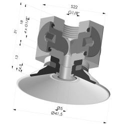 Ventosa Plana Serie 9 Ø 41.5MM