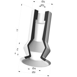 Ventosa 1.5 Fuelles Serie 8 Ø 9MM