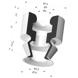 Ventosa 1.5 Fuelles Serie 8 Ø 10MM