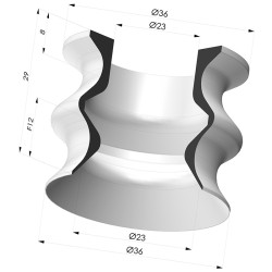 Ventosa 1.5 Fuelles Serie 8 Ø 35.8MM