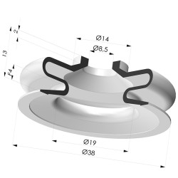 Ventosa 1.5 Fuelles Serie 8 Ø 38MM