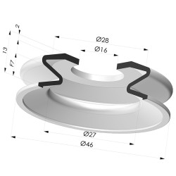 Ventosa 1.5 Fuelles Serie 8 Ø 46MM