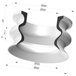 Ventosa 1.5 Fuelles Serie 8 Ø 50MM