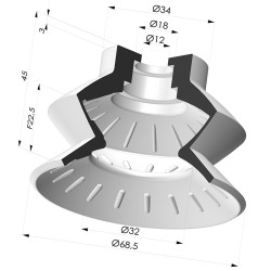 Ventosa 1.5 Fuelles Serie 8 Ø 72MM
