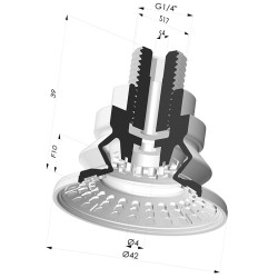 Ventosa 1.5 Fuelles Serie 8R Ø 42MM